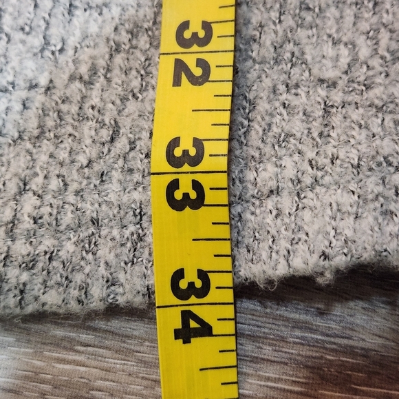 Lulus harmonious light grey angora wool mock neck long sleeve swing dress - Picture 7 of 10